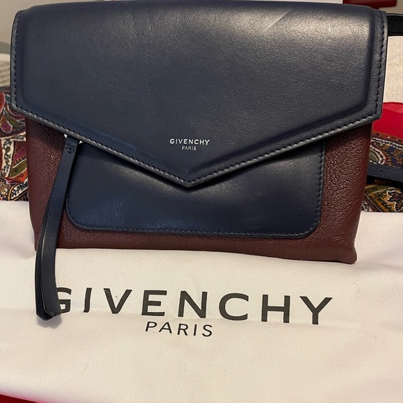 Givenchy maroon and navy Duetto crossbody bag - Picture 13 of 13